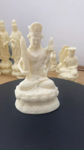 Tượng Phật Hư Không Tạng Bồ Tát chất liệu bột đá cao 14cm hàng thủ công mỹ nghệ nhập khẩu