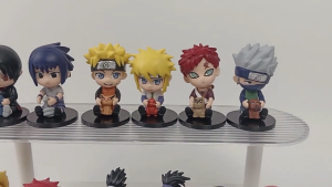 Action Figure NARUTO CHIBI isi 2 pcs - Miniatur Topper Kue Pajangan Mainan Sasuke Akatsuki Kakashi
