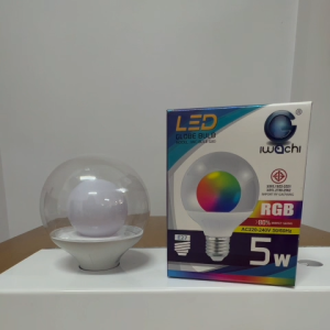 IWACHI หลอดไฟปิงปอง  G80 5วัตต์ ขั้วมาตรฐาน E27 คุณภาพแข็งแรง ติดตั้งง่าย กันน้ำ กันฝน