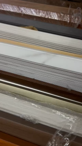 WD PAKET 6 Pcs  List Siku Penutup Atas WPC Ukuran 290cm x 2.35cm Wall Panel Lis Sudut Wood Panel Tangga Bahan PVC