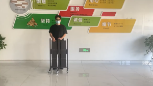 รั้วเหล็กพับ Trolley รั้วกั้น รุ่นแกนกลาง พร้อมล้อ 6.00 ม. รั้วกั้นบ้าน