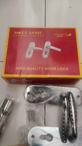 Kunci Pintu Rumah Kecil Kumplit 1 Set 15cm Gagang Handle Pintu STARCLASIC Bulat Kunci Pintu Kamar Stainless