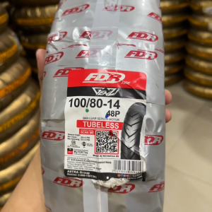 FDR Ban Motor Genzi 100/80-14 Tubeless TL Ban Motor Metic Free Pentil
