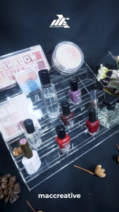 RAK MAKE UP KOSMETIK AKRILIK 2MM 6 TINGKAT - RAK ORGANIZER AKRILIK TEMPAT LIPSTIK KUTEK PARFUM
