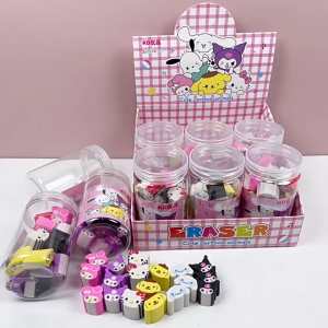 Penghapus Pensil lucu karet EDISI Sanrio Melody Kuromi Cinnamoroll Pom Pom Purin Alat Tulis Sekolah ATK
