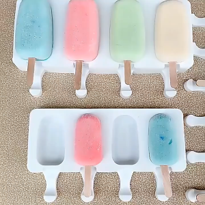 8/4 Hole Ice Cream Silicone Mold DIY Popsicle Mold Homemade Ice Cream Maker Dessert Freezer Ice Cube Ice Tray
