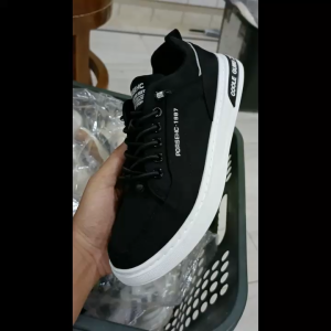 Sepatu PORSEHC Hitam Keren Pria Sneakers Casual Cowok Remaja Keren 100% Sneaker Kasual Pria Import