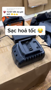 Sạc nhanh 3Ah đèn báo sạc pin tự ngắt khi đầy dùng cho máy khoan máy bulong máy cưa có quạt tản nhiệt khi sạc lâu