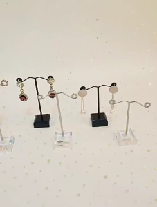 3pcs Rak Anting Logam Set Tiga Untuk Pameran Anting-Anting Guling Dan Rak Perhiasan/Rak Kalung