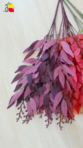 DAUN PLASTIK WILLOW 5 CABANG DAUN ARTIFICIAL UNTUK DEKORASI WEDDING B8069