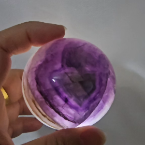 Muscovite Fluorite Sphere/Cat ‘s Eye Effect Fluorite Sphere/猫眼效应萤石球/云母，猫眼效应萤石共生球
