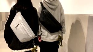 Ayuqi® Large Capacity Functional Chest Bag Canvas Crossbody Bag Fashion Waist Bag Shoulder Bag