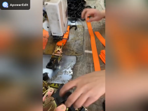 สายรัดของอเนกประสงค์ สายรัดของก๊อกแก๊ก พิเศษเดินตะเข็บด้ายเพิ่มความแข็งแรง ทนทาน 2เมตร/3เมตร/5เมตร ส้มดำ