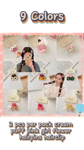 Korean Hair Clip Set Charming Cute Small Star Clip Flower Shape Hair Clips for Girls Flower Hairpin Women Hair Clips Side Bangs Clip Hair Styling