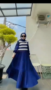 Enoste - Maxi Dress Terbaru 2025: Longdress Bahan Crinkel Airflow Premium & Gamis Lebaran