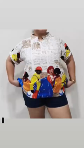 Chinese Collar Blouse for Plus Size XL to 3XL