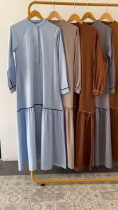 Tabina Gamis Wanita Dewasa Katun Toyobo Seri Humaira ukuran M hingga XXL (max Lingkar 120 cm)