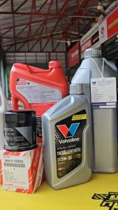 SET น้ำมันเครื่อง เกียร์ ออโต้+เฟืองท้าย TOYOTA วีโก้ 2.5 / 3.0 Valvoline Diesel Synthetic 5W-30 ขนาด 6+1L + Valvoline LSD 80W-90 ขนาด 0.946ml.= 3 ขวด + กรองเครื่อง วีโก้ แท้ + วาโวลีน Maxlife ATF 3.78L