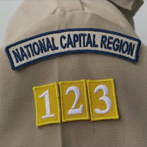 Unit Numeral Patch for Scouts (Embroidered Patch with Strong Iron-on adhesive)