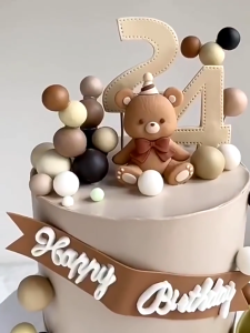 【Ready Stock】Rubber Bear Foam Balls Cake Topper For Birthday Party Decorations
