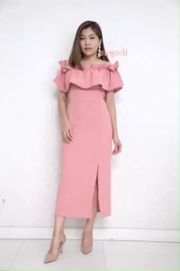 ชุดไปงานกลางคืน .ราตรียาว งานเลี้ยงกลางคืน เสื้อผ้าคนอ้วน เดรสยาวคนอ้วน