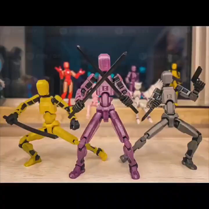 Titan Dummy 13 3D Printed Action Figure Dummy Joint Movable Action Figure 3D Puzzle DIY Lucky 13 Multi-sendi Bergerak Robot Dekompresi Merakit Mainan Dummy 13 Articulated