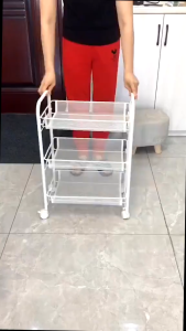 MIKi Xe đẩy Spa 3/4/5 tầng sắt mắt lưới va bánh xe di chuyển 360 độ