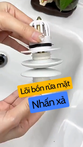 Nút chặn nước bồn rửa mặt nhấn xả lõi thoát nước lavabo bồn rửa mặt xi phông NOP Waternymph