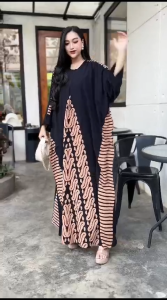 Kaftan Terbaru Motif Mewah Dan Elegan Bahan Rayon Premium Busui Gamis Ukuran Jumbo Nyaman Dipakai