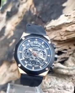 Jam Tangan Pria anti air Evan Jayden 9583 Original - Jam Pria Ruber Analog Chronograph Water resist 100Meter