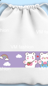 Tas Serut dan Totebag Kanvas Motif Bunny & Bear Lucu Lucu Bahan Kanvas Tebal Premium