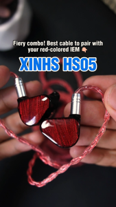 XINHS x TTTPH HS05 Red 8-Core Silver Plated OFC Hand Braided Earphone IEM Upgrade Replacement Cable