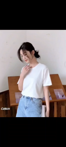 Tshirt for Women Round Neck T Shirt T Shirts Ladies Are Simple and Comfortable In Solid Color and High Quality Cotton High Quality Tee Short Sleeve for Women TEE