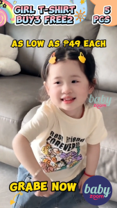 Buy3 Take2! BabyZoom Baby Girl Cotton T Shirts 5pcs Blouse Pajama Shirt Kid Girl Clothes Top Short ootd Random 0-6years 5pcs Set Newborn Short Sleeve Infant Baby Cotton Boy Girl Stuff Comfortable Breathable Soft Clothes Random Design Cod Free Shopping