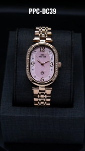 Paris Polo Club นาฬิกาข้อมือผู้หญิง OVALE PEARL DIMOND DATE 26MM สายสแตนเลส รุ่น PPC-DC39