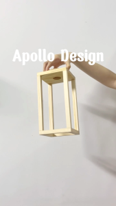 (Xưởng HCM) Đèn Gỗ Treo Tường Chữ Nhật Decor Phòng Ngủ Homestay Coffee Shop.