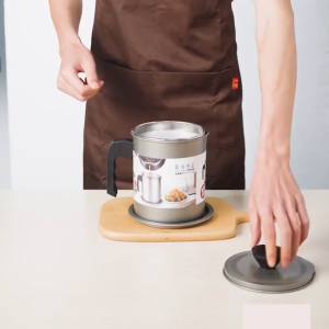 Nồi Lọc Dầu Dung Tích Lớn Lưới Thép Không Rỉ 304 Thế Hệ Mới Tiện Lợi