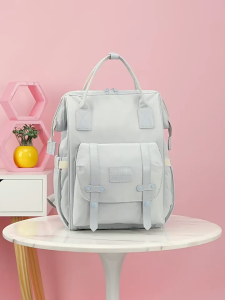 Balo bỉm sữa đa năng đựng đồ cho mẹ bé KidMart Care Free Fox giữ nhiệt bình sữa nhiều ngăn chống thấm tích hợp cổng sạc USB tiện lợi