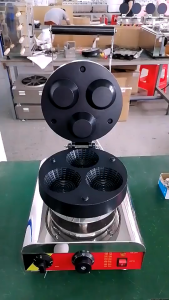 เครื่องทำกรวยวาฟเฟิลไอศกรีมไฟฟ้า 3หลุม เครื่องทำกรวยวาฟเฟิลไอศกรีมไฟฟ้า 3หลุม