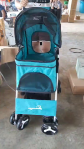 รถเข็นสัตว์เลี้ยง รถเข็นสัตว์เลี้ยงV3 รถเข็นหมา รถเข็นสุนัข 4ล้อ รถเข็นแมว พับเก็บได้