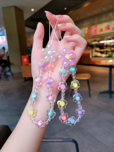 Gantungan HP Tali Lanyard Aksesoris Kalung Handphone Strap Phone Manik Manik Aesthetic
