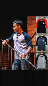 เสื้อแขนสามส่วน เสื้อแขนสามส่วนผู้ชาย เสื้อแขนสามส่วนวินเทจ เสื้อไหล่สโลป แขน 3 ส่วน เสื้อยืด เสื้อยืดวินเทจ Vintage. ( รหัสสินค้า T 5 ) Man Clothing