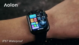 Aolon Foom Lite นาฬิกาอัจฉริยะบลูทูธ รองรับ (รับสาย/โทรออก) ตัวติดตามสุขภาพ ตรวจสอบอัตราการเต้นของหัวใจ/การนอนหลับ/จำนวนก้าว/โหมดแคลอรี่ตลอดเวลา หน้าจอขนาด 1.83 นิ้ว