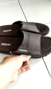 sandal pria geox coklat respira kulit