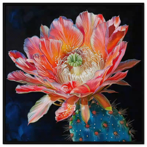 Tranh phong thủy hoa xương rồng tranh treo tường tranh dán tường in canvas. CGI - 528