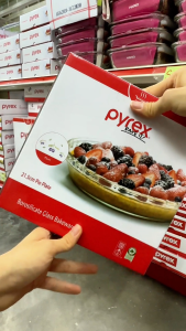 Pyrex 21.5cm Pie Plate Heat Resistant Borosilicate Glass/ Mangkuk Pyrex / Pyrex Casserole