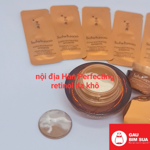 Da khô Kem nhân Sâm Sulwhasoo hoàn hảo Concentrated Ginseng Renewing Perfecting Cream 1ml