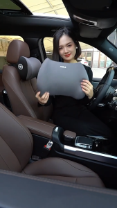 MOTUS หมอนรองคอ รองไหล่ ที่รองพิง พนักพิงศีรษะ เมมโมรี่โฟม หนังนิ่ม ที่รองพิงหลังสำหรับรถยนต์