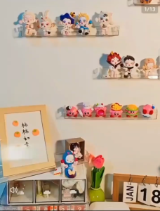Toy Display Rack Transparent Doll Storage Rack Figurine Display Box Gifts Wall Mounted Display Box