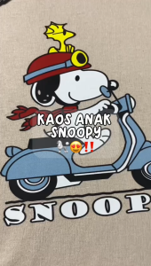 Kaos Anak Distro Motif Snoopy Bahan Lembut Adem Tidak Nerawang Harga Termurah